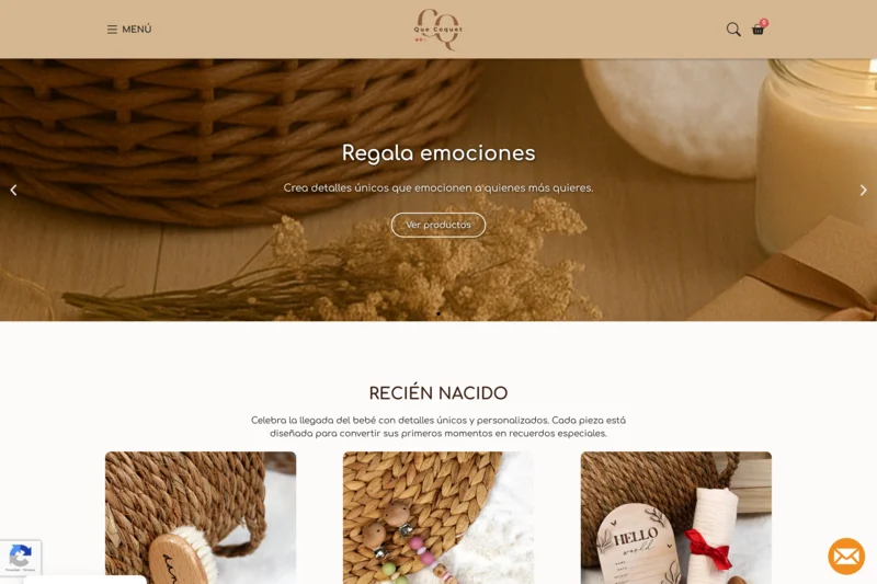 Disseny web de botiga en línia de regals personalitzats Disseny web de botiga en línia de regals personalitzats