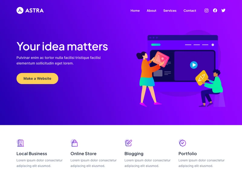Astra tema de WordPress para WooCommerce